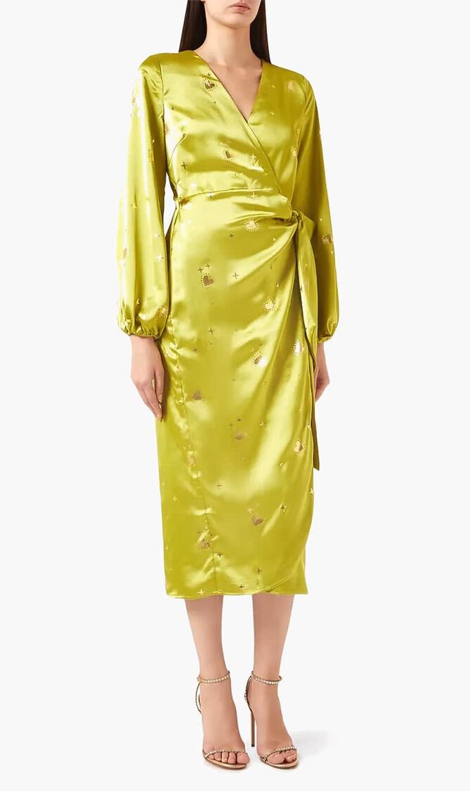 Vienna Hearts Wrap Midi Dress