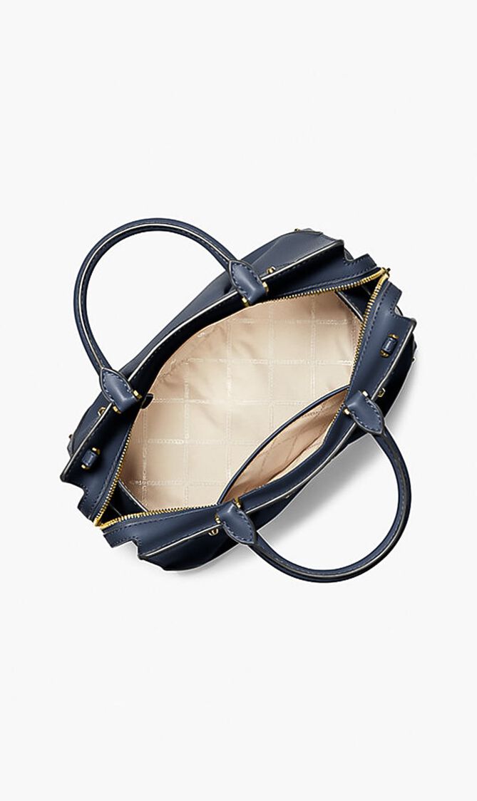 Enzo Medium Leather Satchel