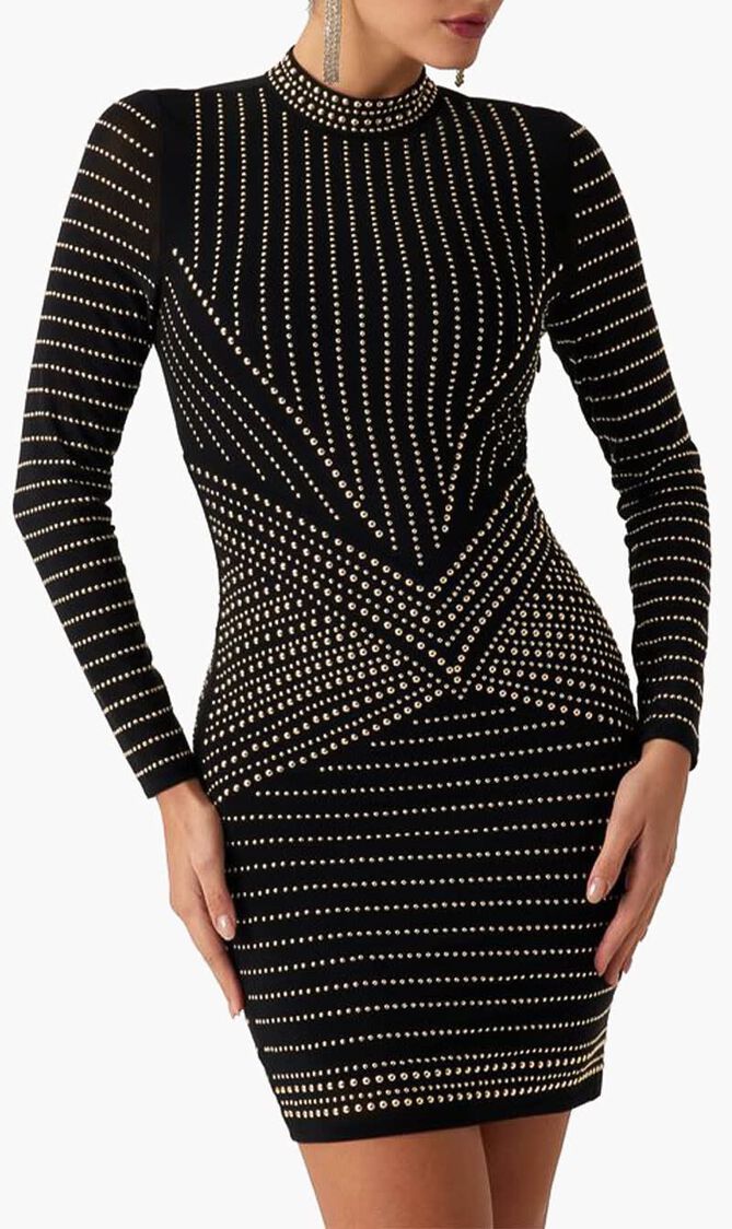 Rhinestone Mini Dress