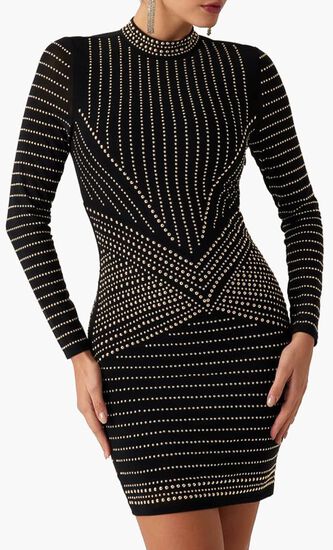 Rhinestone Mini Dress