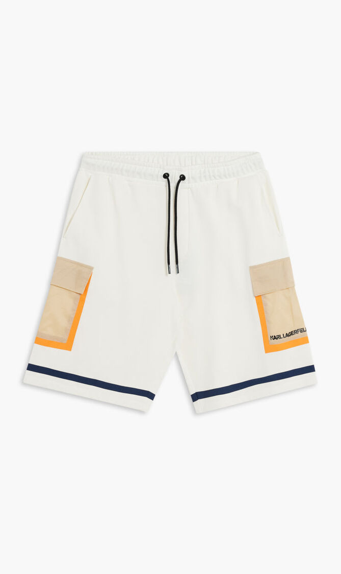 FABRIC MIX SWEATSHORTS