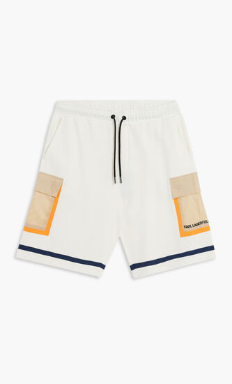 FABRIC MIX SWEATSHORTS
