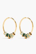 Abacus Beaded Large Hoop Earrings