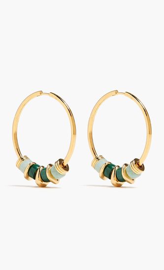 Abacus Beaded Large Hoop Earrings