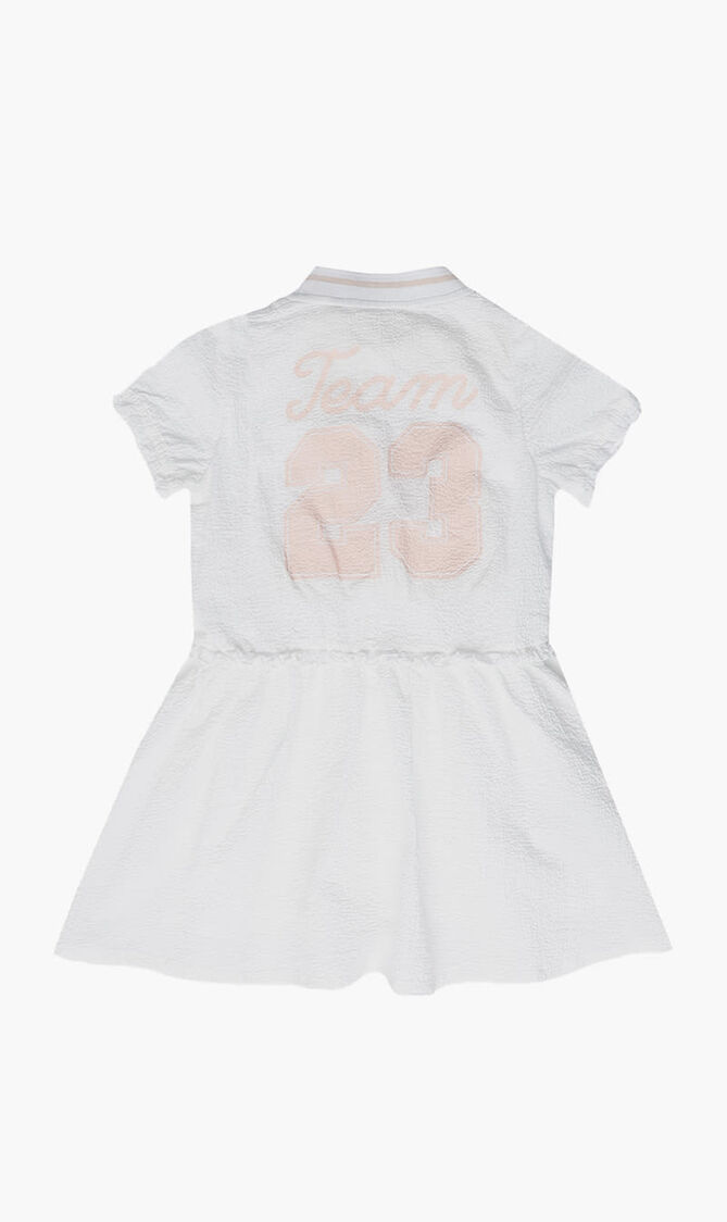 TEAM 23 TEE DRESS SS WHITE PINK