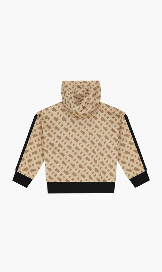 Logo Hooded Zip Up Top