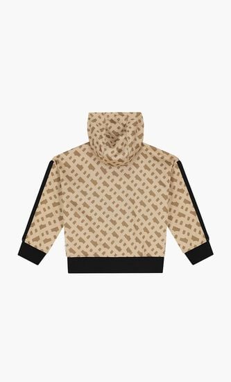 Logo Hooded Zip Up Top