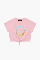 T-SHIRT JERSEY + LOGO FLOWERS PRINT