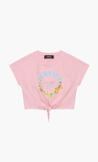 T-SHIRT JERSEY + LOGO FLOWERS PRINT