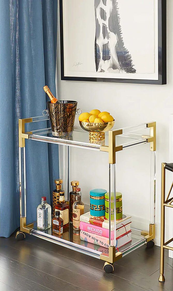 Jacques Bar Cart Clear