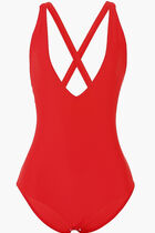 Crossover Back One-Piece Swimsuit