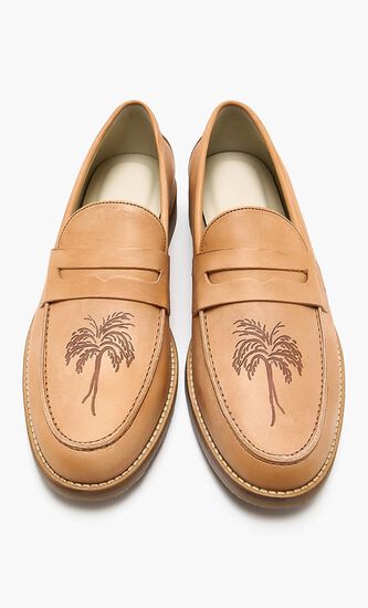 Wilde Natural Palm Tree Penny Loafer