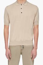 Short Sleeved Silk Blend Polo Shirt