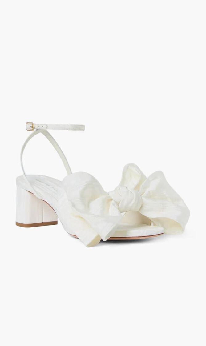 CARMEN 50MM MID HEEL BOW SANDAL
