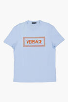 T-SHIRT COMPACT COTTON JERSEY FABRIC + VERSACE LABEL LOGO EMBROIDERY