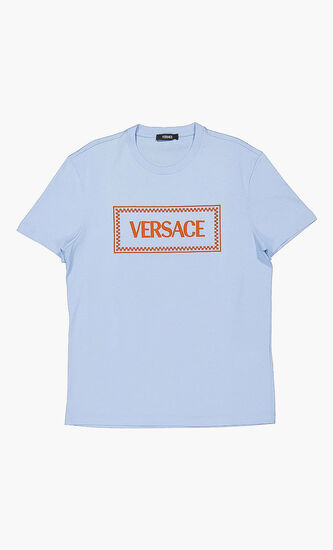 T-SHIRT COMPACT COTTON JERSEY FABRIC + VERSACE LABEL LOGO EMBROIDERY