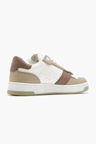 ORGONITE SNEAKER WHITE BROWN LEATHER LADIES