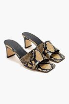 JESSIE SNAKE PRINT CALF LEATHER HAZELNUT