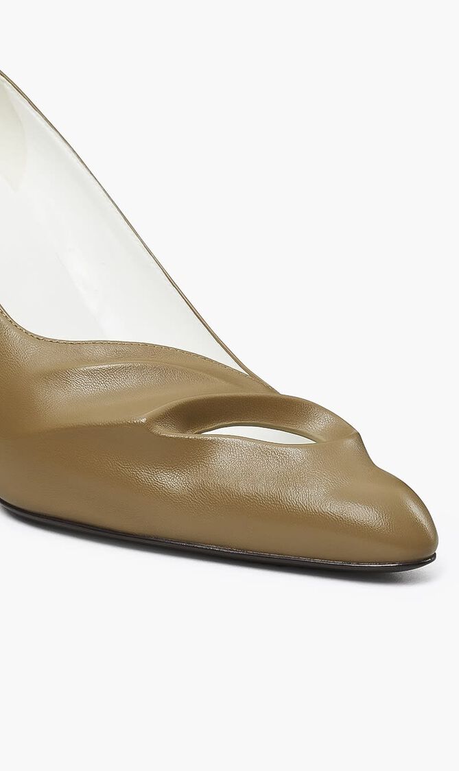 SCULPTED PEEP TOE PUMP 90MM