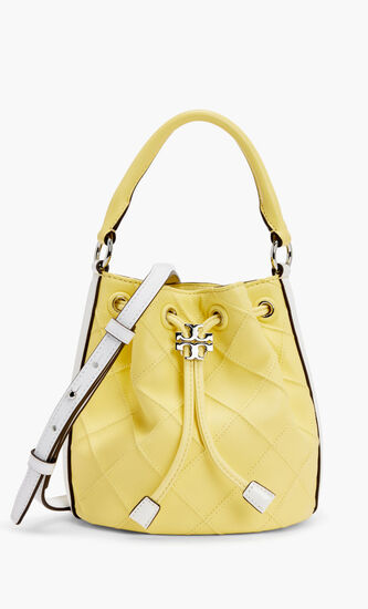 FLEMING SOFT PATENT BORDER MINI BUCKET BAG