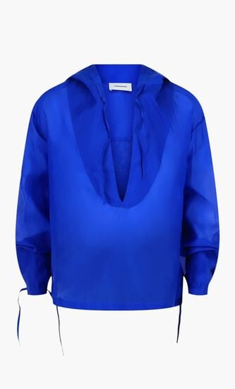 Silk Blend Hooded Shirt