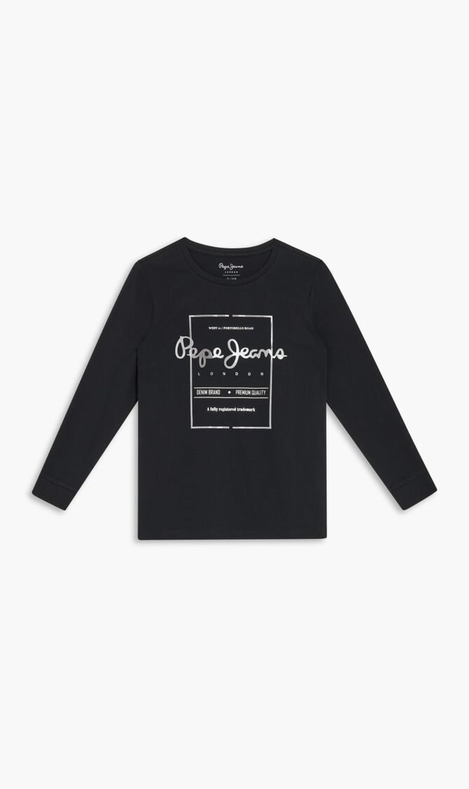 Glitter Logo Long Sleeve T-shirt