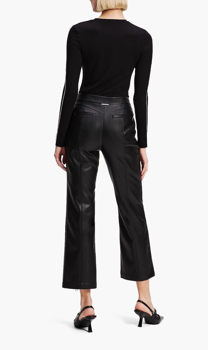 FAUX LEATHER ZIP PANTS