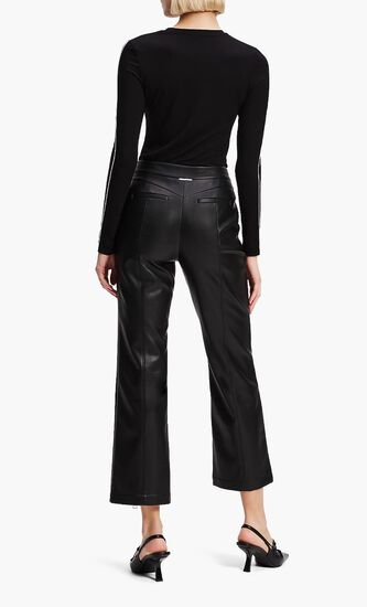 FAUX LEATHER ZIP PANTS