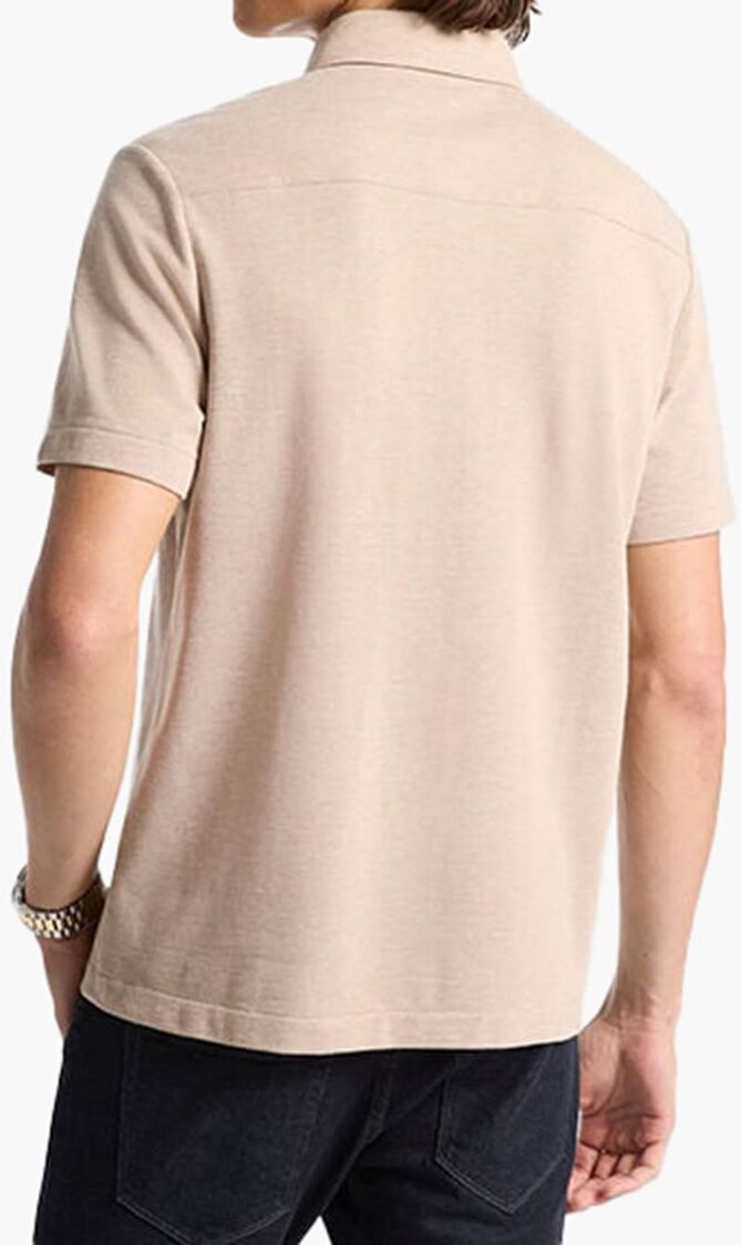 Cotton Blend Piqué Oxford Shirt