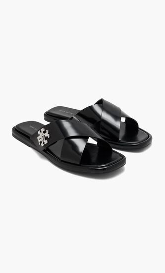 T Lock Cross Slide Sandals