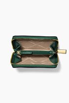 Jet Set Small Pebbled Leather Zip-Around Card Case