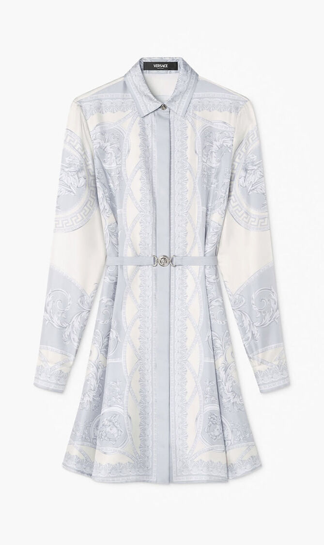 DRESS COUPE DES DIEUX BAROCCO FOULARD ON RESPONSIBLE SILK TWILL