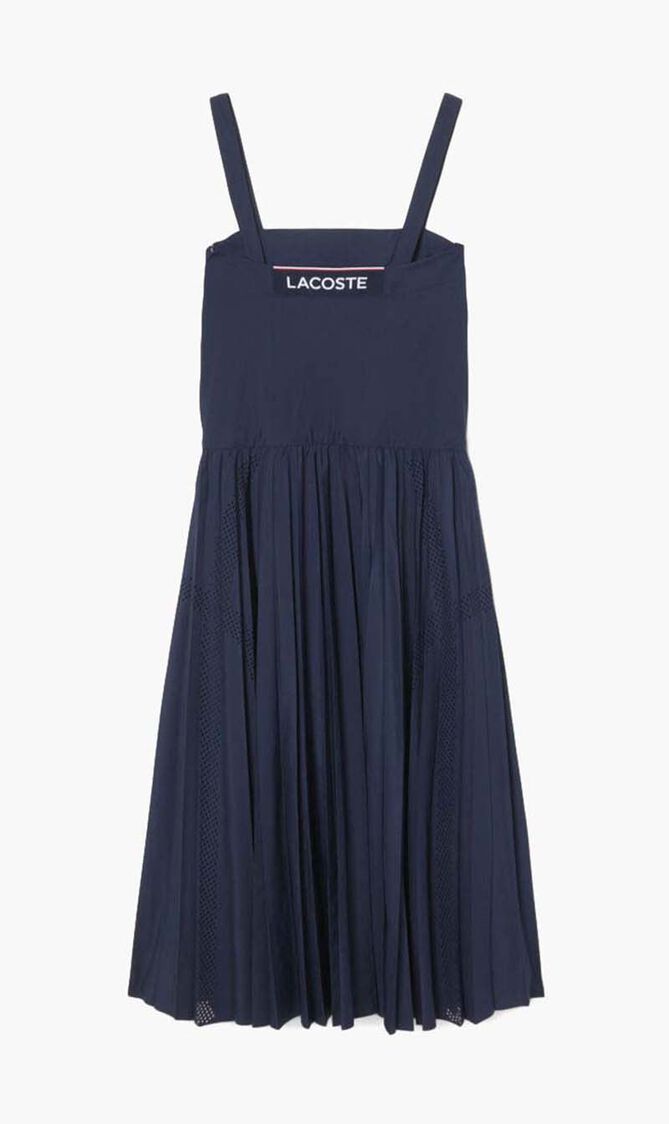 Long Pleated Strap Dress