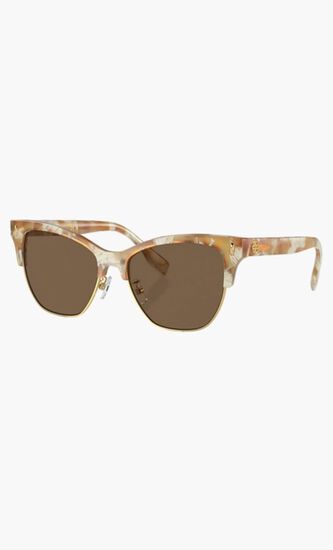 CAT EYE TORY HORN FRAME WITH DARK BROWN LENS 53