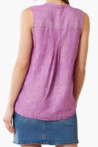 Coastalina Sleeveless Linen Top