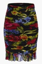 BOLDLY BLOOMING GATHERED SKIRT