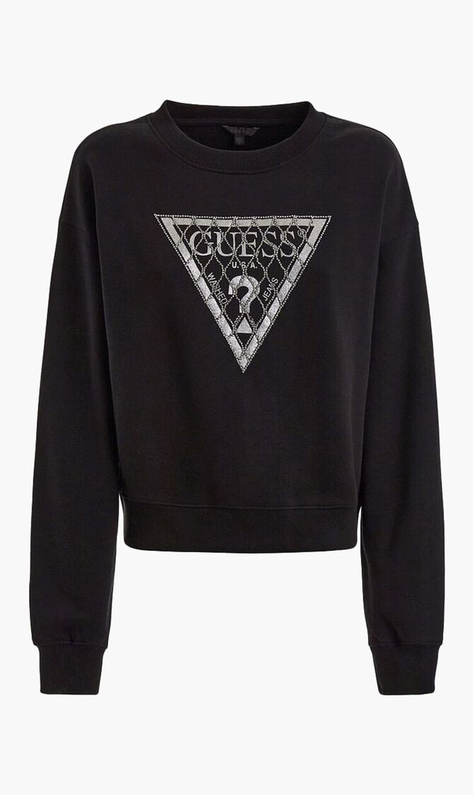LS GUESS CRYSTAL MESH PULLOVER