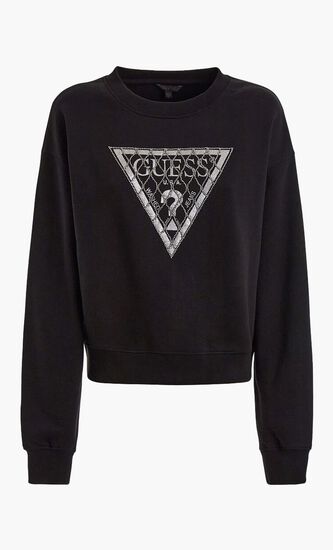 LS GUESS CRYSTAL MESH PULLOVER