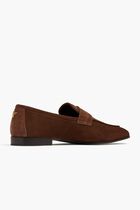TOBACCO BROWN NABUK CROCODILE AND SUEDE MEN'S FLANEUR