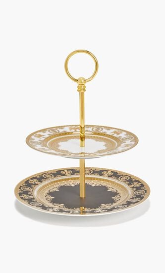 I Love Baroque Etagere Cake Stand 2 Tier Black
