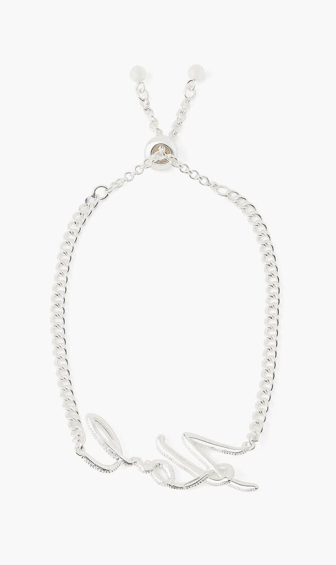 Adjustable Signature Pave Logo Bracelet