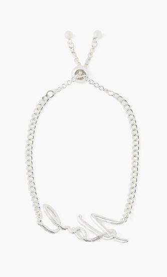Adjustable Signature Pave Logo Bracelet