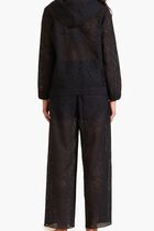 Broderies Anglaises Cotton Hooded Sweat Shirt