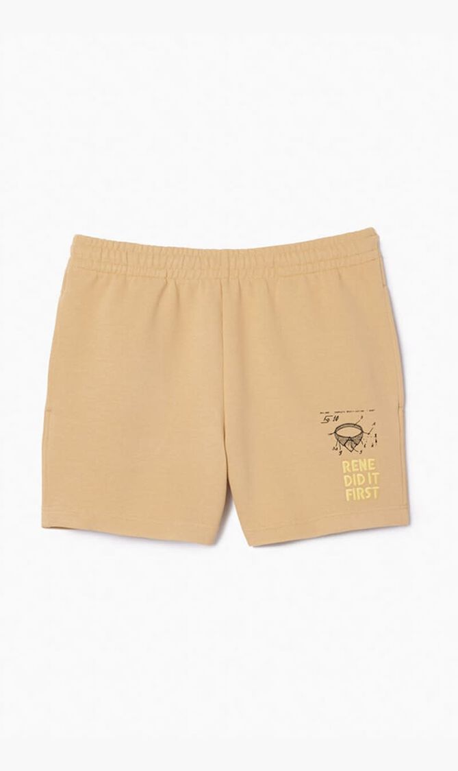 Double-Face Printed Pique Jogger Shorts