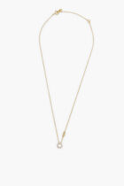 PAVE HALO NECKLACE GOLD