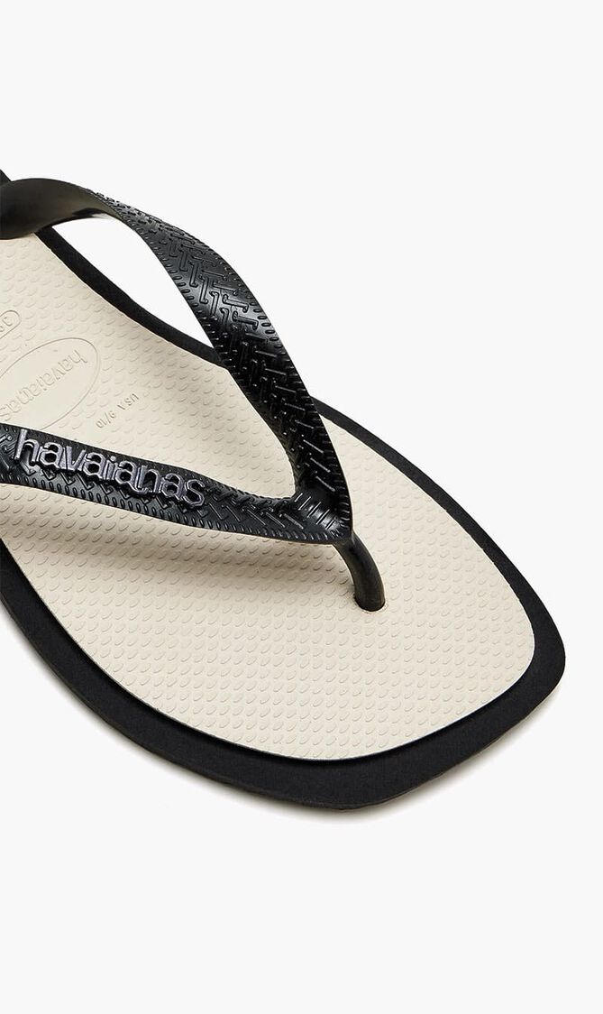 Top Fusion Square Flip Flops