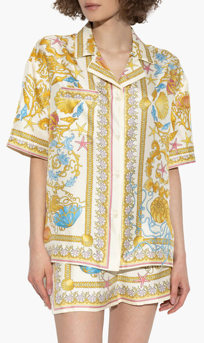 INFORMAL SHIRT UNDERWATER BAROCCO FOULARD ON SILK TWILL
