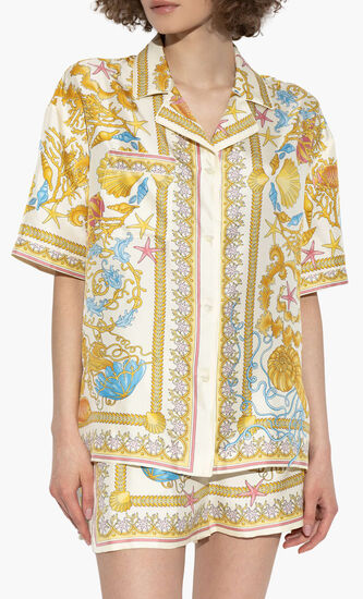 INFORMAL SHIRT UNDERWATER BAROCCO FOULARD ON SILK TWILL