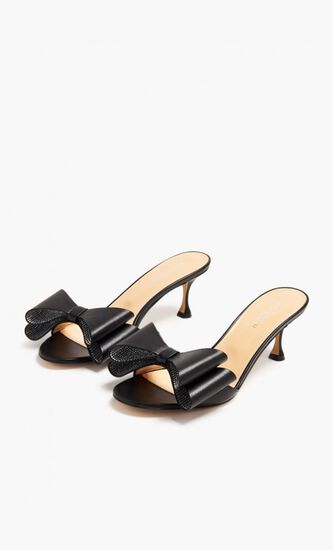 LE CADEAU NAPPA LEATHER KITTEN HEEL MULES (65MM)