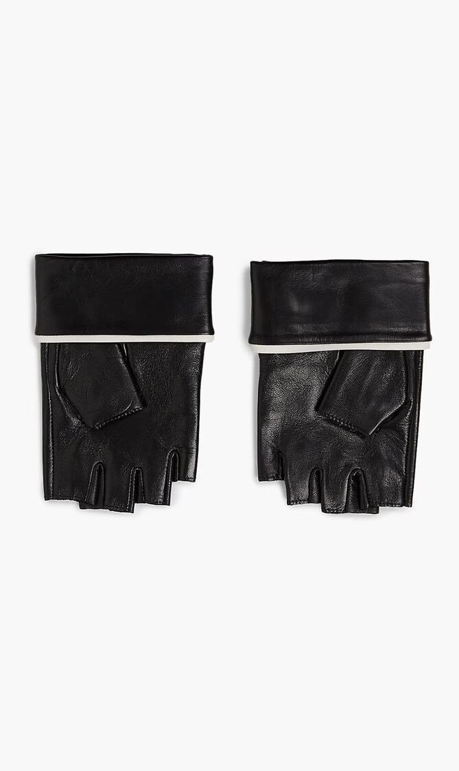 Ikon leather fingerless gloves